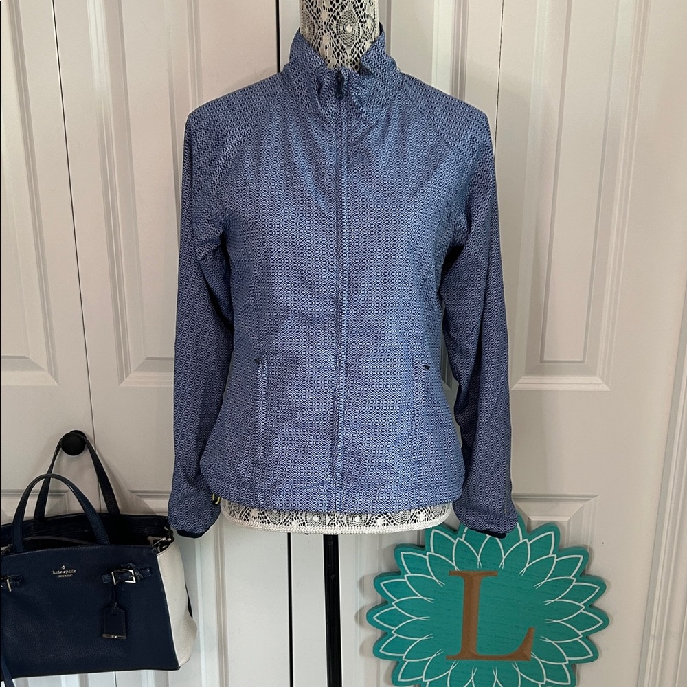 Elegant Blue and white Women's Bomber Jacket